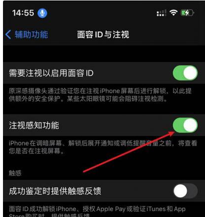 莲湖苹果14维修网点分享iPhone14注视感知功能有什么用 